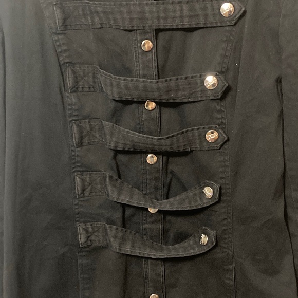 Tripp NYC Black Jean Jacket with Silver Accents - Picture 3 of 4